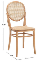 Load image into Gallery viewer, Cane woven round dining chair in natural, Set of 2