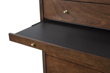 Load image into Gallery viewer, Mid-century modern walnut 4 drawer chest