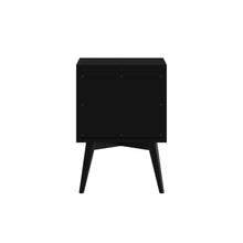 Load image into Gallery viewer, Mid-century modern black nightstand