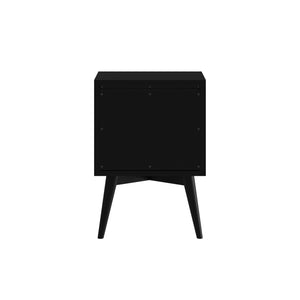 Mid-century modern black nightstand