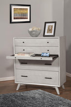 Load image into Gallery viewer, Mid-century modern washed gray 4 drawer chest