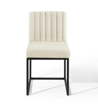 Load image into Gallery viewer, Vertical channel dining chair, beige