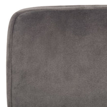 Load image into Gallery viewer, Mid century upholstered arm chair in gray velvet fabric