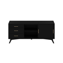 Load image into Gallery viewer, Mid-century modern black large tv stand