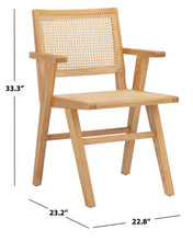 Load image into Gallery viewer, French cane arm chair in natural, Set of 2