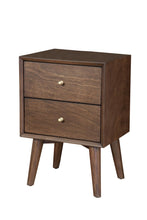 Load image into Gallery viewer, Mid-century modern walnut nightstand