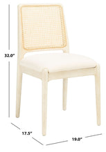 Load image into Gallery viewer, Cane weaving dining chair, white