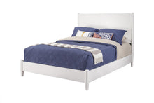 Load image into Gallery viewer, Mid-century modern white California king bed frame