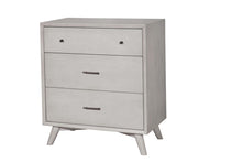 Load image into Gallery viewer, Mid-century modern washed gray 3 drawer chest