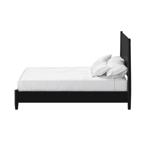 Mid-century modern black standard king bed frame