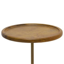 Load image into Gallery viewer, Teak &amp; marble side table