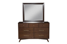 Load image into Gallery viewer, Mid-century modern walnut 7 drawer dresser