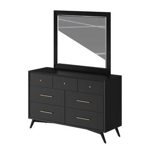 Mid-century modern black mirror