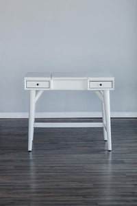 Mid-century modern white vanity