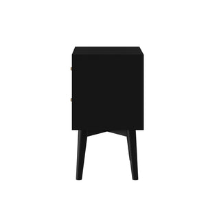 Mid-century modern black nightstand