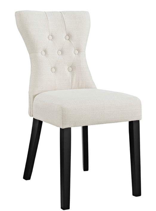 Silhouette cream dining chair