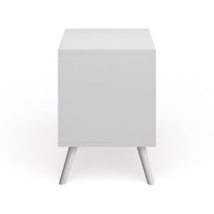 White mid-century nightstand