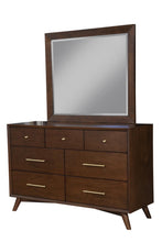 Load image into Gallery viewer, Mid-century modern walnut 7 drawer dresser