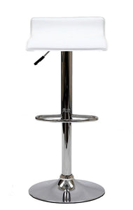 White Adjustable Barstool  "As is"