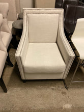 Load image into Gallery viewer, Cream nailhead arm chair