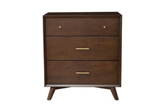 Load image into Gallery viewer, Mid-century modern walnut 3 drawer chest