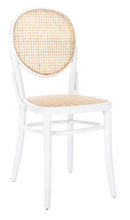 Load image into Gallery viewer, Cane woven round dining chair in white natural, Set of 2