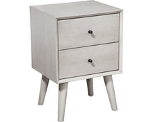 Load image into Gallery viewer, Mid-century modern washed gray nightstand