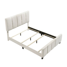 Load image into Gallery viewer, Vertical channeled king bed, ivory