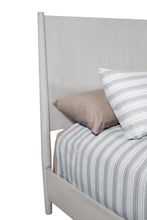 Load image into Gallery viewer, Mid-century modern washed gray queen bed frame