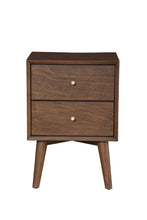 Load image into Gallery viewer, Mid-century modern walnut nightstand