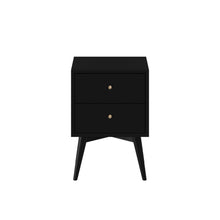 Load image into Gallery viewer, Mid-century modern black nightstand