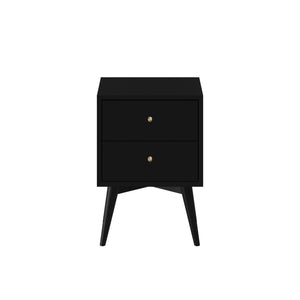 Mid-century modern black nightstand