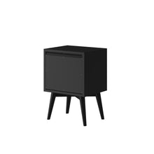 Load image into Gallery viewer, Mid-century modern black nightstand