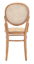 Load image into Gallery viewer, Cane woven round dining chair in natural, Set of 2