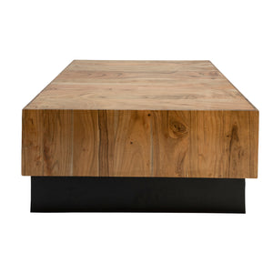 Acacia wood square coffee table