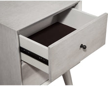 Load image into Gallery viewer, Mid-century modern washed gray nightstand