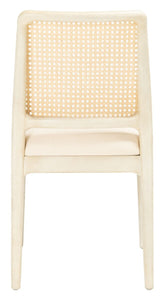 Cane weaving dining chair, white