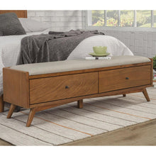 Load image into Gallery viewer, Mid-century modern acorn storage bench