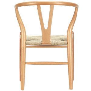 Mid-century Modern Wishbone Natural dining chair