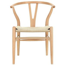 Load image into Gallery viewer, Mid-century Modern Wishbone Natural dining chair