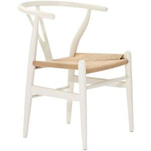 Load image into Gallery viewer, Mid-century Modern Wishbone white dining chair