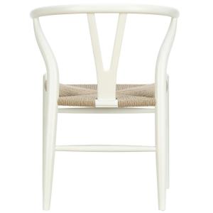 Mid-century Modern Wishbone white dining chair