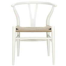 Load image into Gallery viewer, Mid-century Modern Wishbone white dining chair